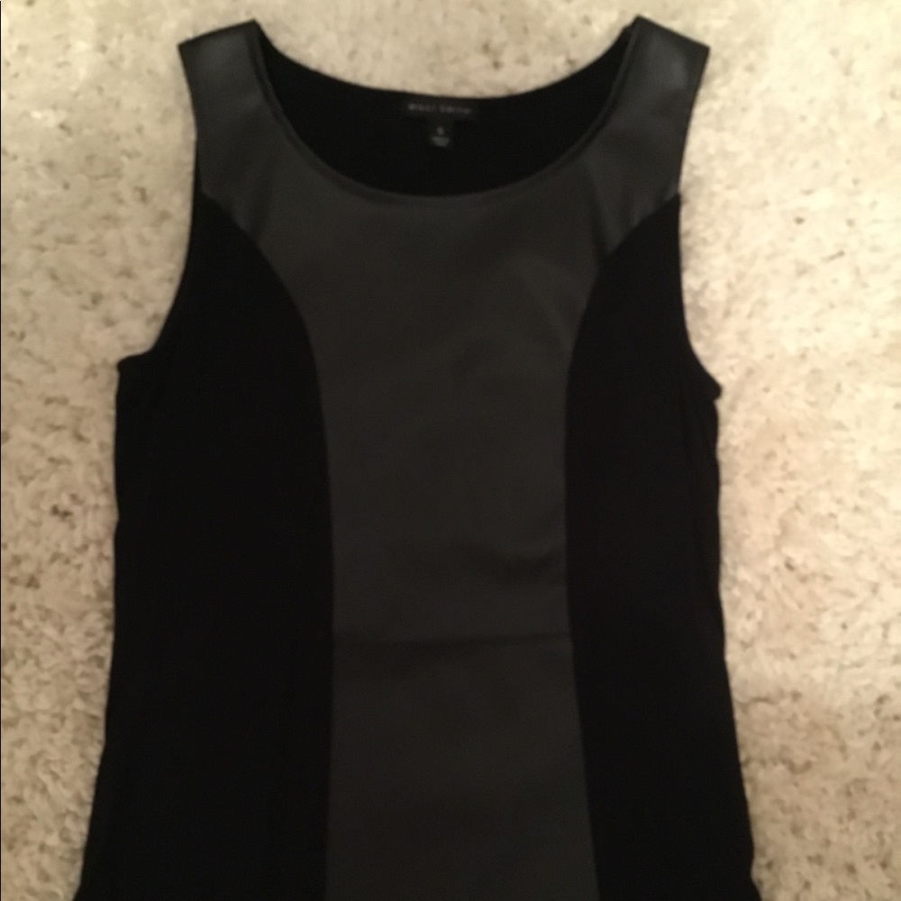 Black and leather tank